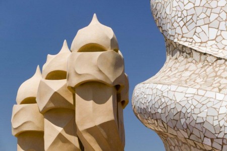 Chimeneas con forma de soldado en La Pedrera o Casa Milà