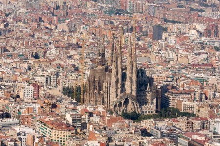 Vista panorámica de la Sagrada Familia